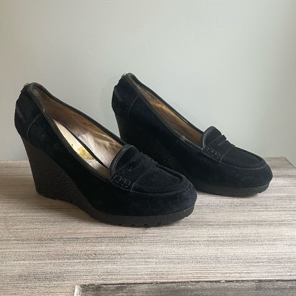 MICHAEL Michael Kors Black Suede Wedges